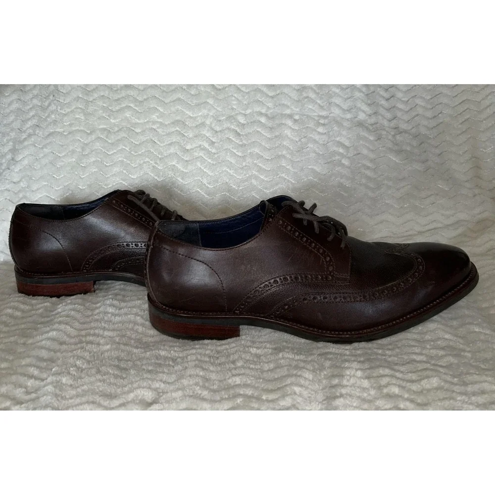Cole Haan Shoes Mens Size 12 Brown Wingtip Brogue Dress Oxford Grand OS‎ C28152